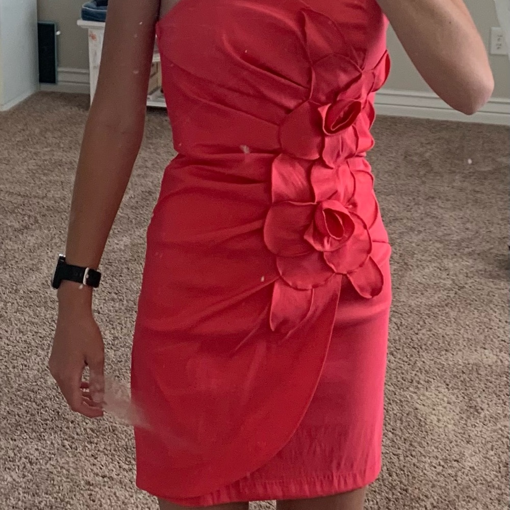 Formal Mini Pink Flower Dress
